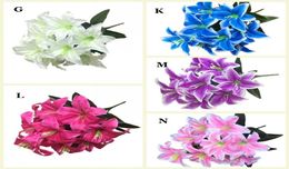 Easter Lily Simulation Wedding Lily Favour Lily Table Decoration Silk Fake Flower Artificial Flower Decorative Flowers Wreaths6701930