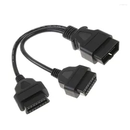 Superior And OBD Connector Adapter 30CM OBD2 16 Pin Cable Extension Splitter Male To Dual Female Y 16Pin 1-2