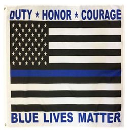 3x5Ft 90x150cm Thin Blue Line Flag Duty Honor Courage LIVES MATTER Direct factory whole5088394