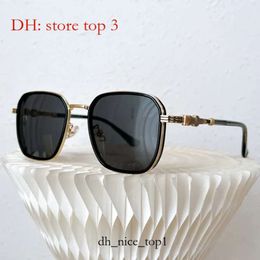 Mens Sunglasses CHROME Womens Designer Sunglasses Metal Frame Gradient Rock Punk Street Hip Hop Style Mirror Leg Carving Technology Low Key Luxury 1237