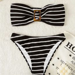 Women's Swimwear New strapless split triangle Bikini swimsuit batch