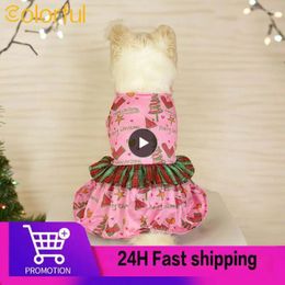 Dog Apparel Pet Skirt Christmas Gift Cute Clothing Festival Suit Plaid High-quality Materials Lattice Snowflake
