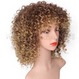 Wig womens small short curly chemical Fibre headgear