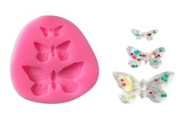 New Dining Butterfly Mould Silicone Baking Accessories 3D DIY Sugar Craft Chocolate Cutter Mold Fondant Cake Decorating Tool 3 Col6460731