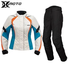 Motorcycle Apparel Women Waterproof Moticlist Jacket Fall Prevention Racing Suit Motion Cycling Clothes Summertime Set