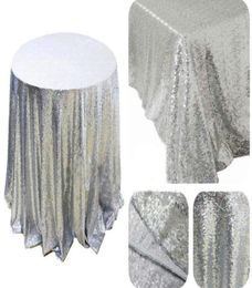 Sequin TableCloth Round Glitter Sequin Table Cloth for Wedding Banquet7349288