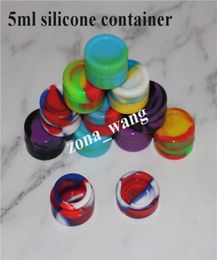 Silicone Non stick Wax Containers dab jar Colourful 3mL 5mL 7mL mini Waxy Jars Concentrate Case FDA approved ecig box8436787