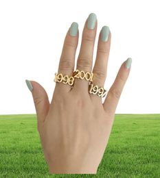 19912005 Birth Year Number Rings for Women Men Gothic Birthday Date Ring Special Date Gold Ring for Friendship Gift1268185