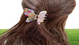 Hair Clips Barrettes Korean Acrylic Butterfly Accessories For Women Colourful Fashion Metal Simple Gifts Whole9753661