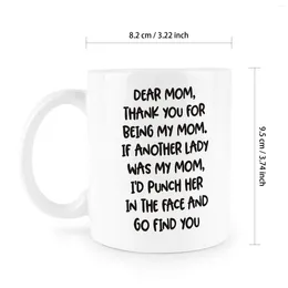 Mugs 11OZ Ceramic Coffee Tea Juice Beer Milk Mocha Cups Breakfast Mug Drinkware Custom Po Thank You For My Mom