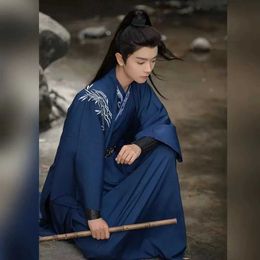 Ethnic Clothing Hanfu Song Dynasty Outfits Men Black Blue Hanfu Mens Chinese Traditional Chinese Traditional Clothes for Men Voilet for Cosplay