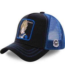 New Brand VEGETA Capsule Corp Snapback Cotton Baseball Cap Men Women Hip Hop Dad Mesh Hat Trucker Hat Drop AA2203044042580