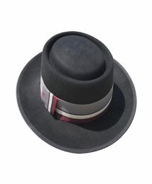 Women039s Classic Wide Brim Warm Wool Fedora Hat with Colored Ribbon Retro Style Felt Panama Hat8026251