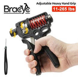 5120kg Adjustable Heavy Hand Grip Strengthener Finger Expander Arm Wrist Forearm Trainers Fitness Steel Spring Gripper Exercise 240416