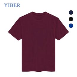 Men Tshirt Solid Colour 100% Cotton Crew Neck Man Women Tees Top Casual Short Sleeve Homemade DIY Exclusive Personalise T Shirt 240430