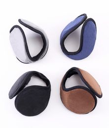 Ball Caps 20 Pcslot Plush Warm Earmuffs Men039s Winter Thick Solid Colour Cloth Ear Warmer Protection3889533