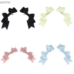 Hair Accessories 2 large hair clips hair clips sweet ribbon bow hair clips suitable for children girls and womens hairstyles WX