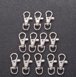 Silver Lobster Swivel Clasp Key Ring Clip 4mm Jewellery Findings Metal Split Ring Clip Hook Keyring Buckle Clasp Key Chain1511760