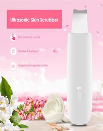 Rechargeable Ultrasonic Skin Scrubber Facial Pore Cleaner Peeling Vibration Dirt Acne Blackhead Remover Face Lifting Whitening too4115509