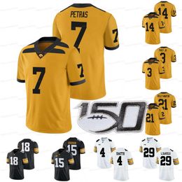 Jam NCAA Iowa Hawkeyes Football Jersey Spencer Petras Tyrone Tracy C.J. Beathard Tyler Goodson Micah Hyde Leshun Daniels Jr. Aleel Johnson Tevaun Smith Kirksey