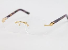 Rimless Glasses Fashion New Business Design Men Sunglasses Frames Eyewear Accessories Gold Silver Clear Lens 8200757 purple Plan1834742