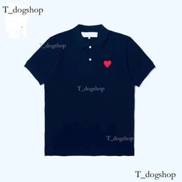 Play T Shirt Designer Men's T Shirts Polo Tshirt Fashion Women's CDG Short Sleeve Heart Badge Top Clothes Little Red Heart Chuan Kubao Ling Polo Shirt 948