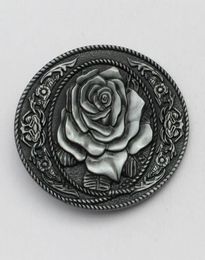 Western Rose Flower Oval Belt Buckle SWBY737 suitable for 4cm wideth belt with continous stock4605893
