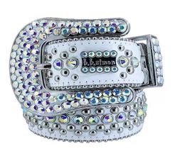 Fashion Designer Belts Women High Quality Mens Simon Rhinestone Belt With Bling Rhinestones Width 4 0CM Waistband206C3677149