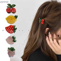 Acessórios para o cabelo 3 peças/conjunto de clipes de cabelo de frutas de ácido acético fofo adequado para meninas marshell wx