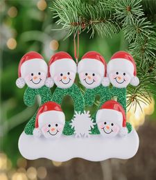 70920A Christmas Tree Ornament Party Decorations 2021 Snowman Family of 23456 Xmas Gift for Mom Dad Kid Grandma 20pcs1683059