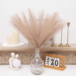 Dried Flowers DociDaci 15pcs Artificial Pampas Grass Flowers Bouquet For Vase Home Wedding Decor Party Bedroom Fake Plants Floral Decor Reed