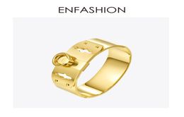 Enfashion Jewellery Circle Ring Wide Cuff Bracelet Noeud Armband Gold Colour Bangle Bracelet For Women Bracelets Manchette Bangles J19505650