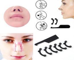 Beauty Nose Suit 3 Pairs of Different Sizes of Black 3D Silicone Nasal Bridge Heightening Device7498242