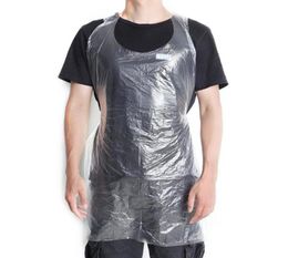 Aprons 100PcsSet Disposable Waterproof Oil Proof Antifouling Pe Plastic Transparent Apron4187549