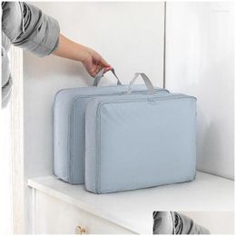 Storage Bags Compression Packing Cube Down Jacket Bag Foldable Lage Suitcase Organizer Compressed Travel Clothes Drop Delivery Home Ga Dhgx8