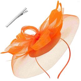 Bandanas Barrette Hat Women Headband Bride Gauze Wedding Mesh Fascinator Headwear