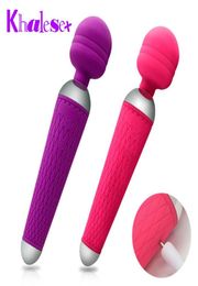 Powerful Vibrator for Woman oral clit Personal Massager Magic Wand AV G Spot Waterproof Rechargeable Massage4212162