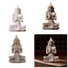 Decorative Figurines Home Decor Southeast Asian Buddha Bedroom Decoration Gift Sandstone Living Room Sitting Statue