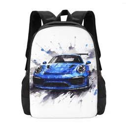 Backpack Classic Sports Car Ink Drawing Hyper Artistic University Backpacks Girl Modern School Bags Custom Breathable Rucksack