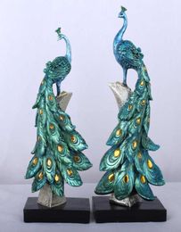 Creative Resin Crafts Fashion Golden Peacock Decorations Home Decoration Business Gifts garden decoration 2108047327266