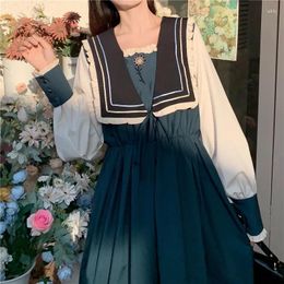 Casual Dresses Sweet Lolita Dress Women Spring Elegant Designer Party Midi Female Slim Kawaii Japanese Korean 2024