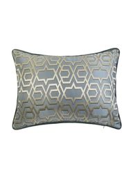 Contemporary Soft Gray Blue Geometric Waist Pillow Case 30x50cm Home Living Deco Sofa Car Living Chair LumbarCushion Cover Sell by9217674