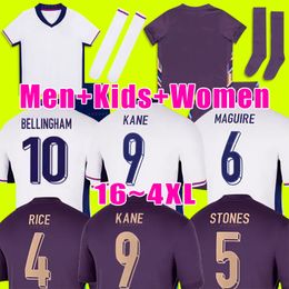 Euro Cup England jersey KANE home away Soccer Jerseys SAKA RICE FODEN RASHFORD STERLING MAGUIRE GREALISH BELLINGHAM Men fans player Football Shirt Kids kit 24