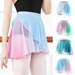 Stage Wear One Size Ballet Skirt Gradient Piece Gymnastics Chiffon Dance Wrap Girl