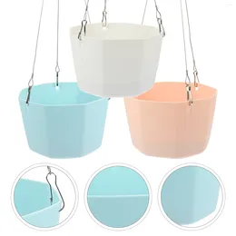 Vases 3 Sets Self-absorbent Hanging Baskets Planter Pots Self-watering