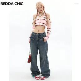 Women's Jeans REDDACHiC Acubi Fashion Skater Baggy Women Mom Wide Leg Pants GrungeY2k Vintage High Waist Straight Loose Trousers