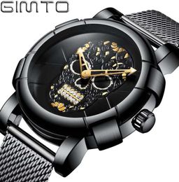 Unique Pirate Skeleton Skull Quartz Men Watches Luxury Waterproof Brand Clock Relogio Masculino Wristwatches4481806