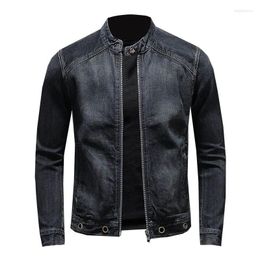 Men's Jackets Fashion Vintage Basic Denim 2024 Motorcycle Hip Hop Bomber Suits