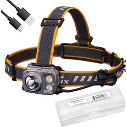 Fenix HP25R v2.0 Headlamp 1600 Lumen Spotlight, 400 lumens Floodlight, Red Light USB-C Rechargeable with LumenTac Organiser - Ultimate Hands-Free Lighting Solution