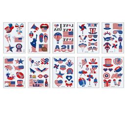 Party Supplies American Flag Tattoos Independence Day Face Arm Makeup Stickers Body Art United States Convient9378386